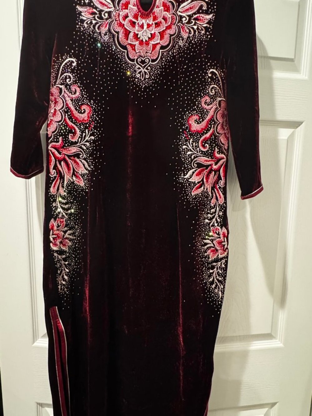 Mac Duggal Emerald Green Beaded Cocktail Dress — Size 8